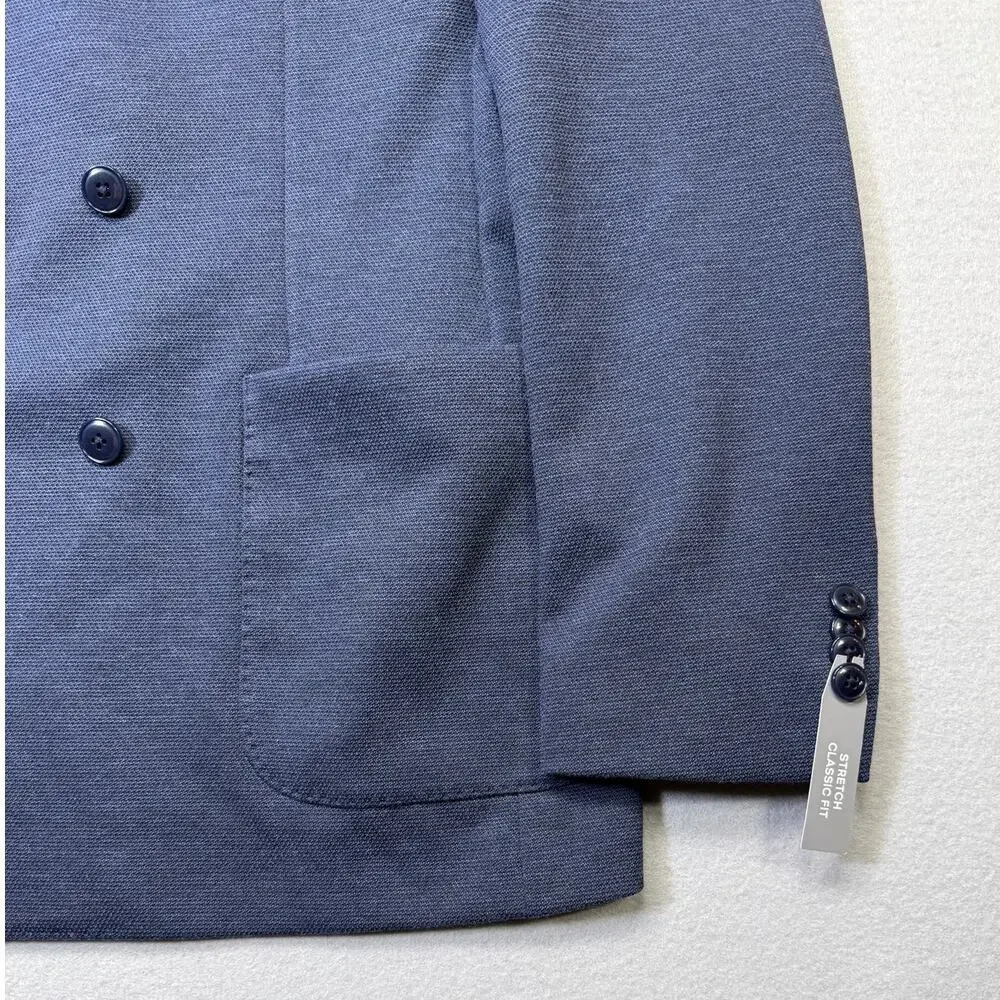 Michael Kors Men's Classic-Fit Double-Breasted Sport Coat Navy 42R $295